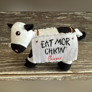 Chick-fil-A‎ Cow Plush Toy Eat Mor Chikin Promotional Advertising 2017 3.5 inch